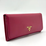 Flap Wallet Saffiano Leather Long