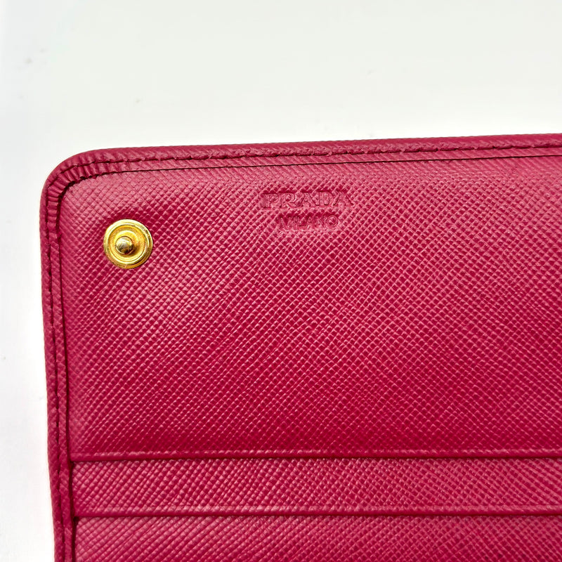 Flap Wallet Saffiano Leather Long