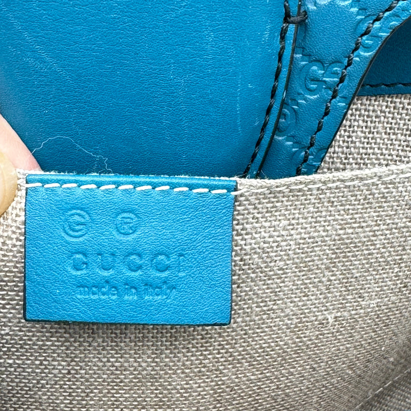 Gucci Teal Microguccissima Leather Medium Emily Chain Shoulder Bag