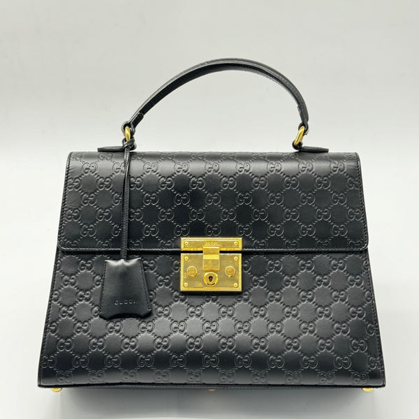 Gucci Padlock Top Handle Bag GG Signature Medium