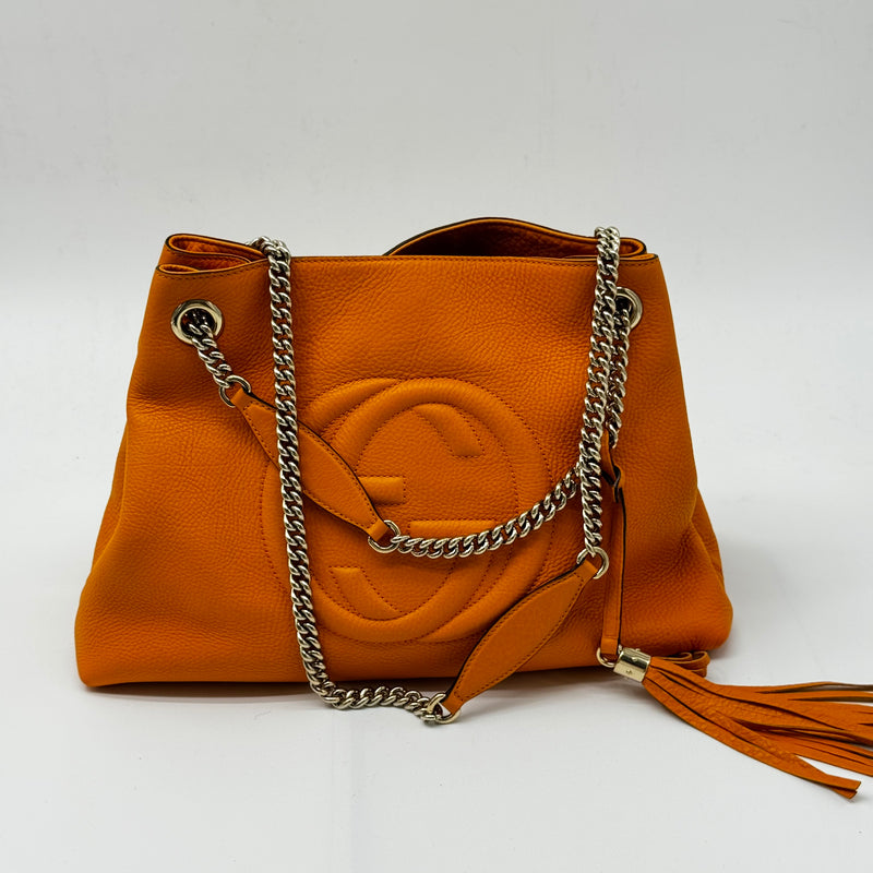 GUCCI SOHO Interlocking G Leather Chain Shoulder Bag