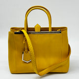 Fendi Yellow Leather Medium 2Jours Tote