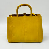 Fendi Yellow Leather Medium 2Jours Tote