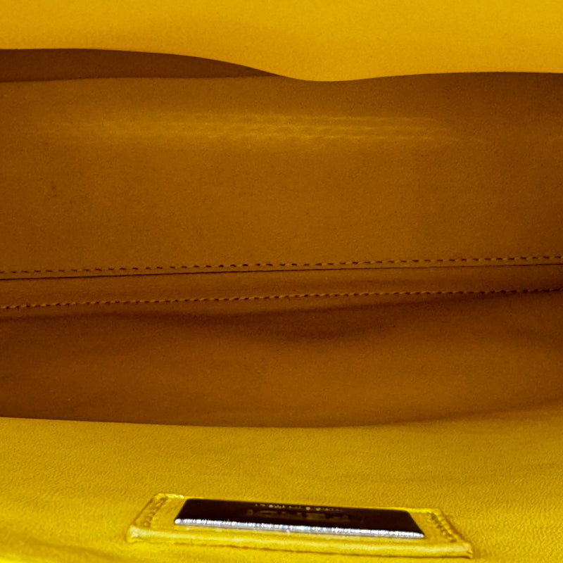 Fendi Yellow Leather Medium 2Jours Tote