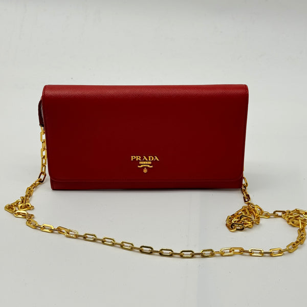 Prada Wallet on Chain Saffiano Leather