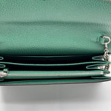 GUCCI Calfskin Mini Dionysus Chain Wallet Emerald