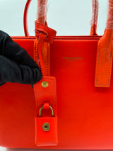 Saint Laurent Sac de Jour NM Bag Leather Baby Neon Orange