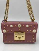 Gucci Pink Pearl Studded Padlock