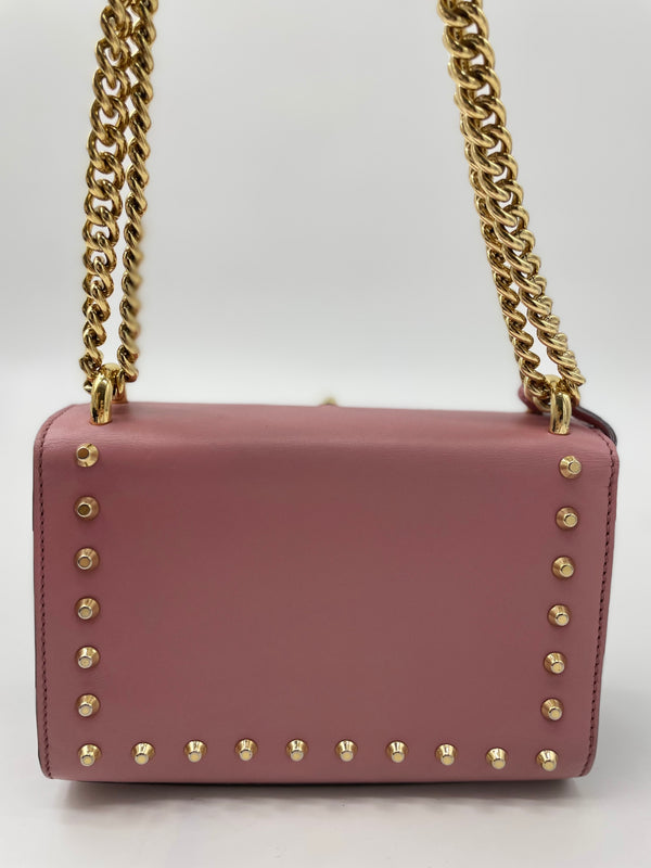 Gucci Pink Pearl Studded Padlock