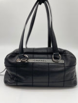 Chanel Caviar Square Stitched Tote Black