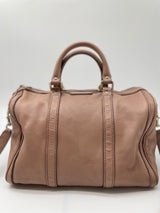 GUCCI Beige Leather And Guccissima Trim Medium Joy Boston Bag W/ Shoulder Strap