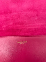 Yves Saint Laurent Fuchsia Leather Y-Ligne Clutch