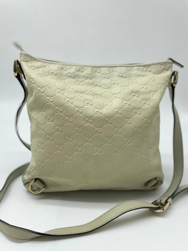 Guccissima Abbey Messenger Bag Off White