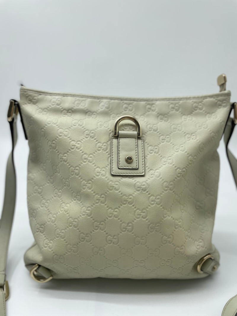 Guccissima Abbey Messenger Bag Off White