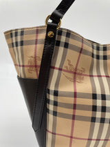 Canterbury Tote Horseferry Check Canvas and Leather Small