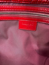 DIOR Dior Red Cannage Leather Soft Lady Dior Shopper Tote