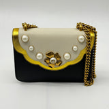 Gucci Pearly Peony Chain Shoulder Bag Leather Small