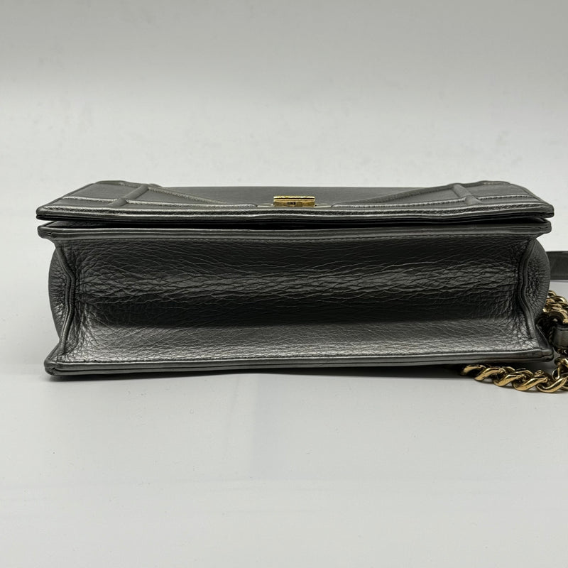 Christian Dior Diorama Wallet on Chain Cannage Embossed Calfskin