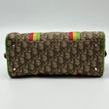 Christian Dior Brown Rasta Trotter Coated Canvas Boston Bag