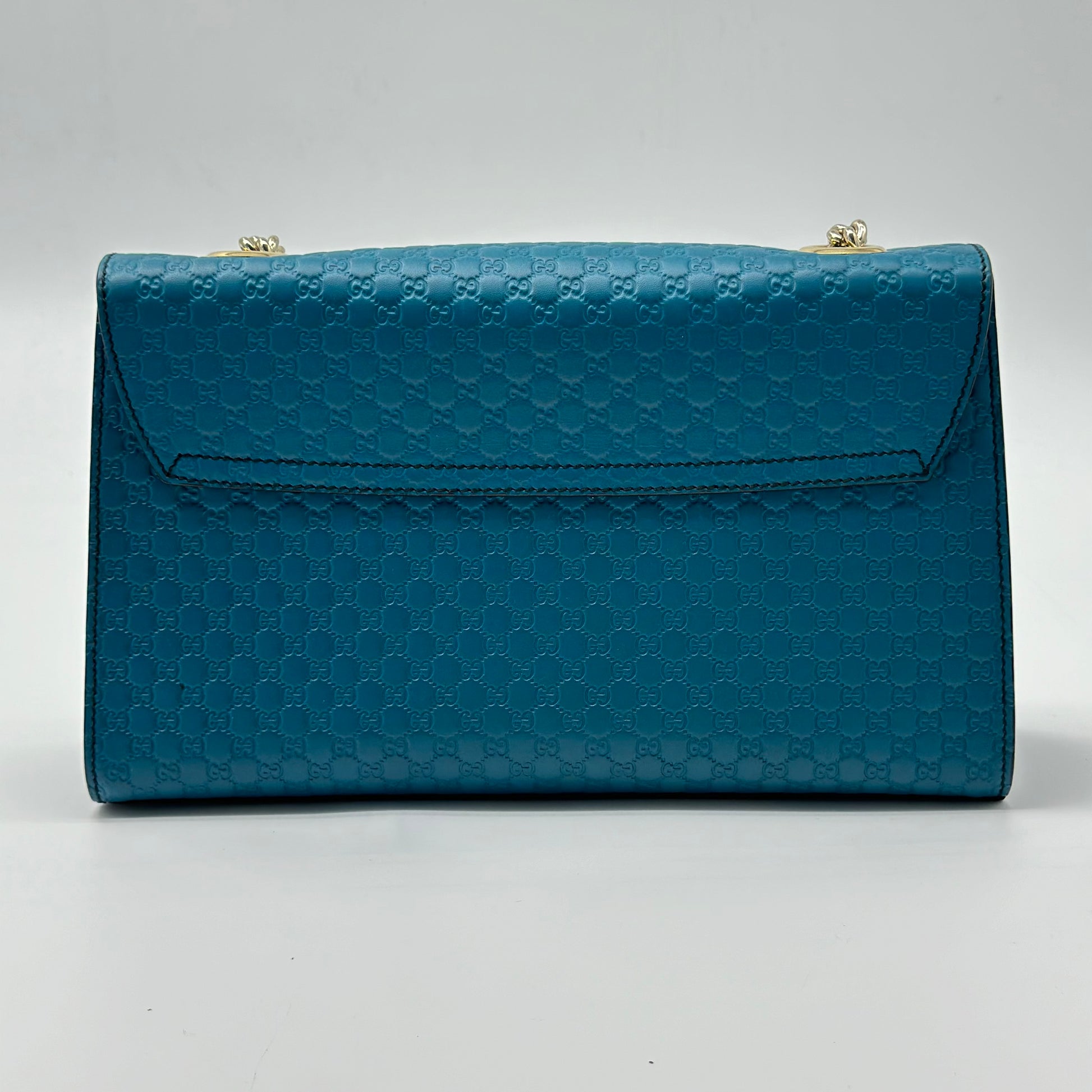 Gucci Emily Chain Flap Bag Microguccissima Leather Medium