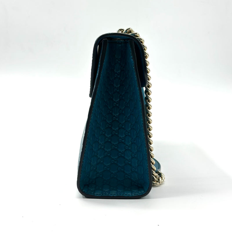 Gucci Emily Chain Flap Bag Microguccissima Leather Medium