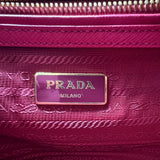 Prada Saffiano Medium Galleria Double Zip Tote Peonia