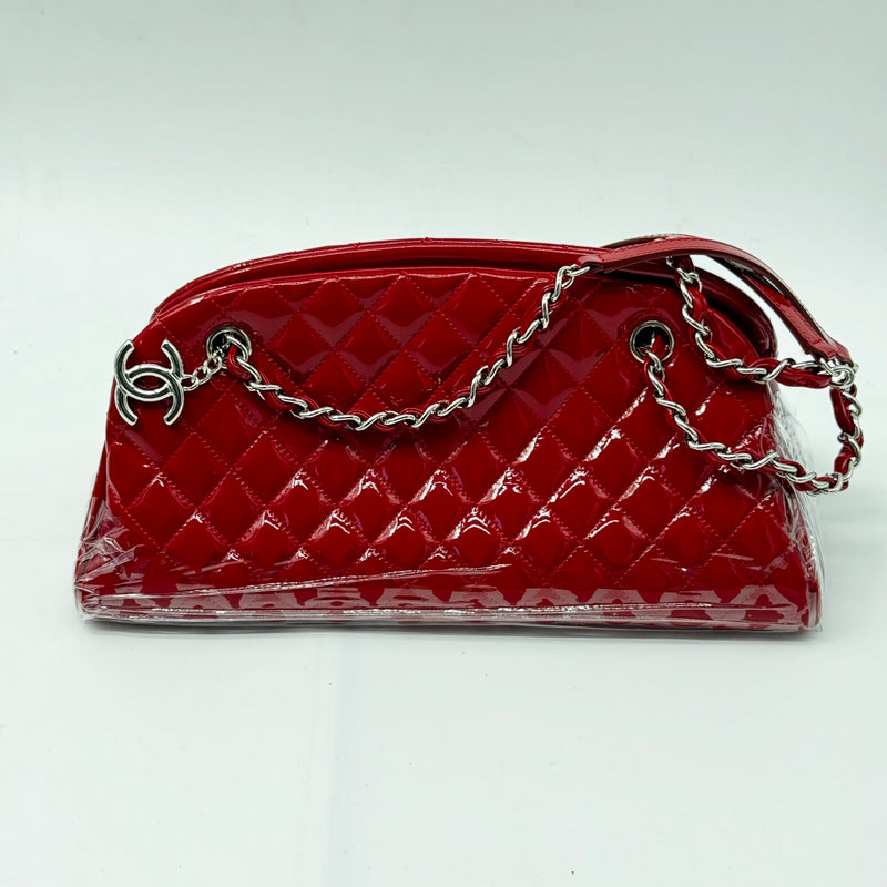 Chanel Just Mademoiselle Bag Quilted Patent Medium