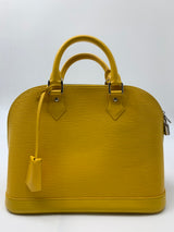 Alma Handbag Epi Leather PM Yellow