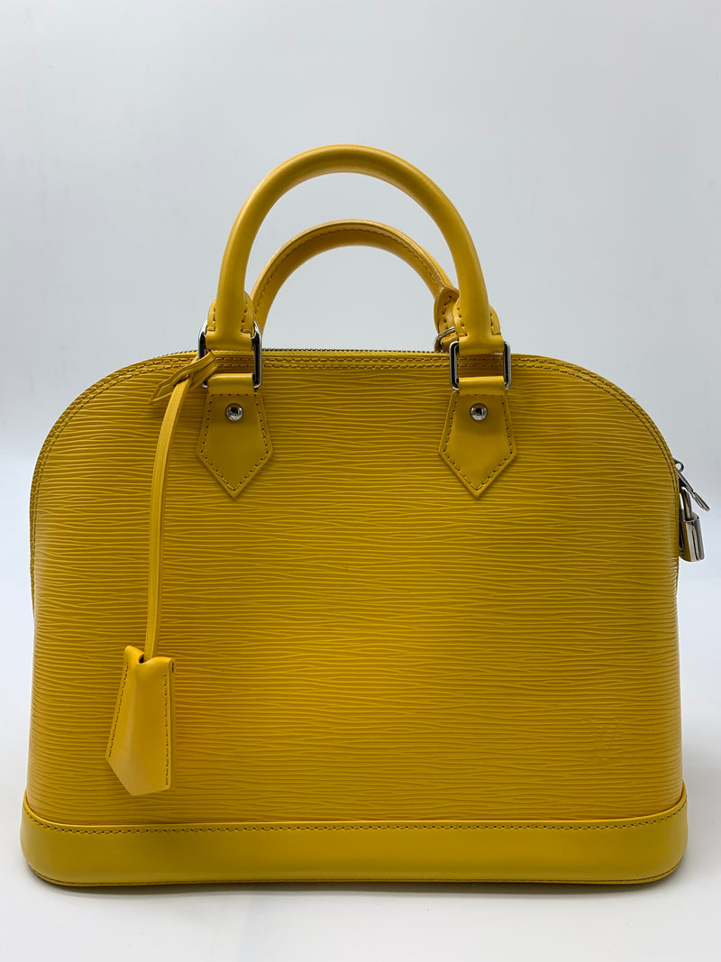 Alma Handbag Epi Leather PM Yellow