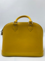 Alma Handbag Epi Leather PM Yellow