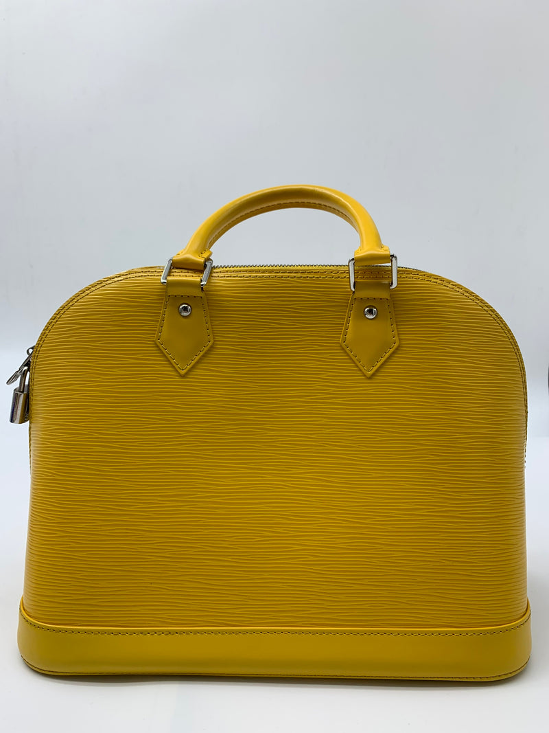 Alma Handbag Epi Leather PM Yellow