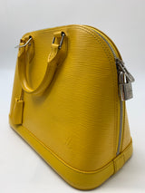 Alma Handbag Epi Leather PM Yellow