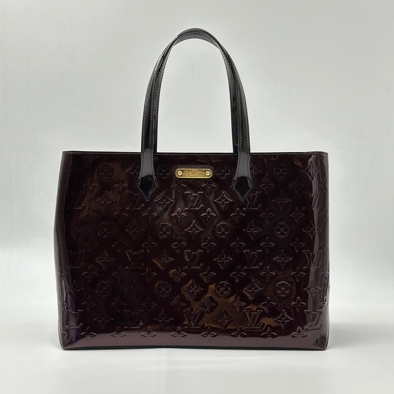 Louis Vuitton Vernis Wilshire MM Tote Bag in Amarante