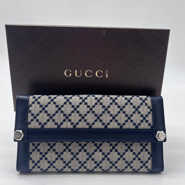 Gucci GG Monogram Crystal Long Continental Bifold Wallet