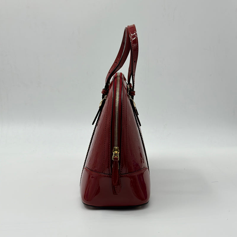 Gucci Nice Top Handle Bag Microguccissima Patent Large