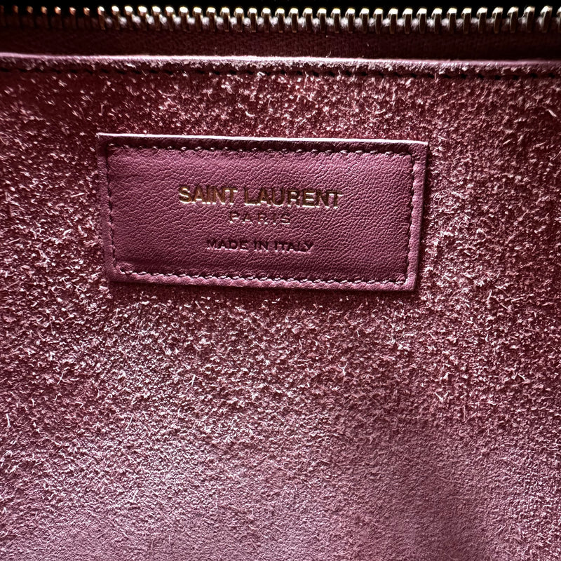 SAINT LAURENT Calfskin Small Sac De Jour Dark Rose