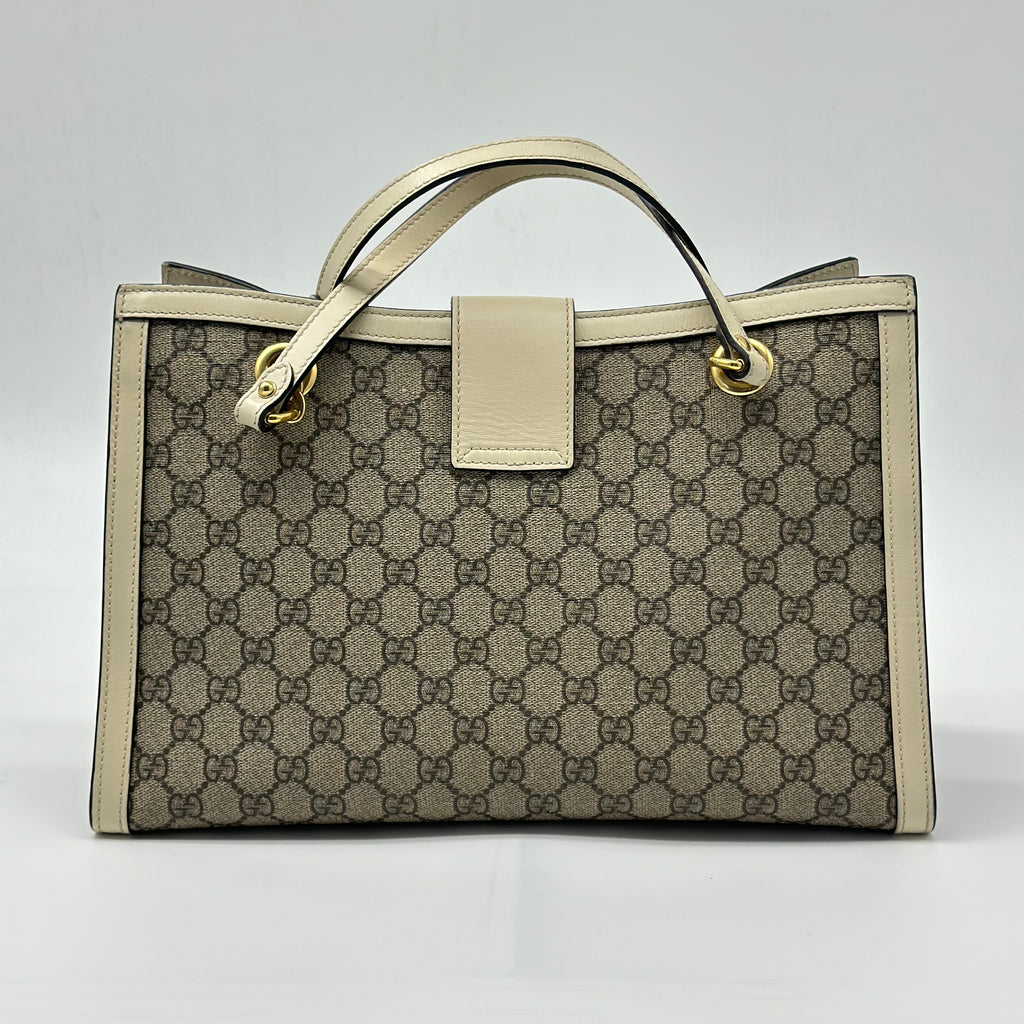 Gucci Padlock Chain Tote GG Coated Canvas Medium