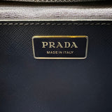 Prada Blue Saffiano Lux Leather Medium Double Zip Tote