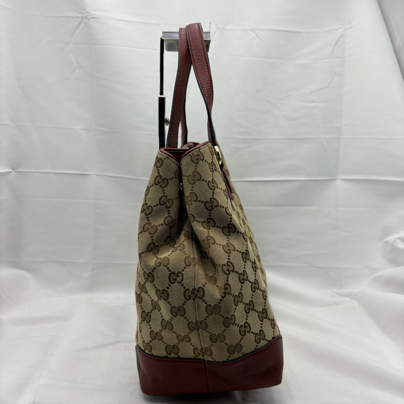 Monogram Web Medium Dressage Tote Red