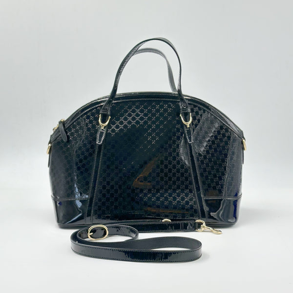 Gucci Microguccissima Patent Leather Nice Satchel