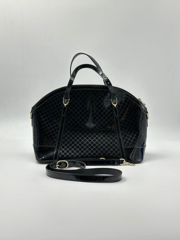 Gucci Microguccissima Patent Leather Nice Satchel