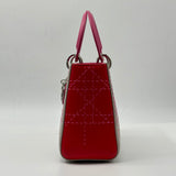 Lady Dior Handbag Medium Pink Outer Stitches