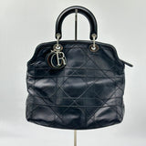 Christian Dior Granville Satchel Cannage Quilt Leather Medium