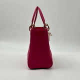 Lambskin Cannage Medium Lady Dior Fuchsia