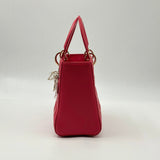 Lambskin Cannage Medium Lady Dior Fuchsia