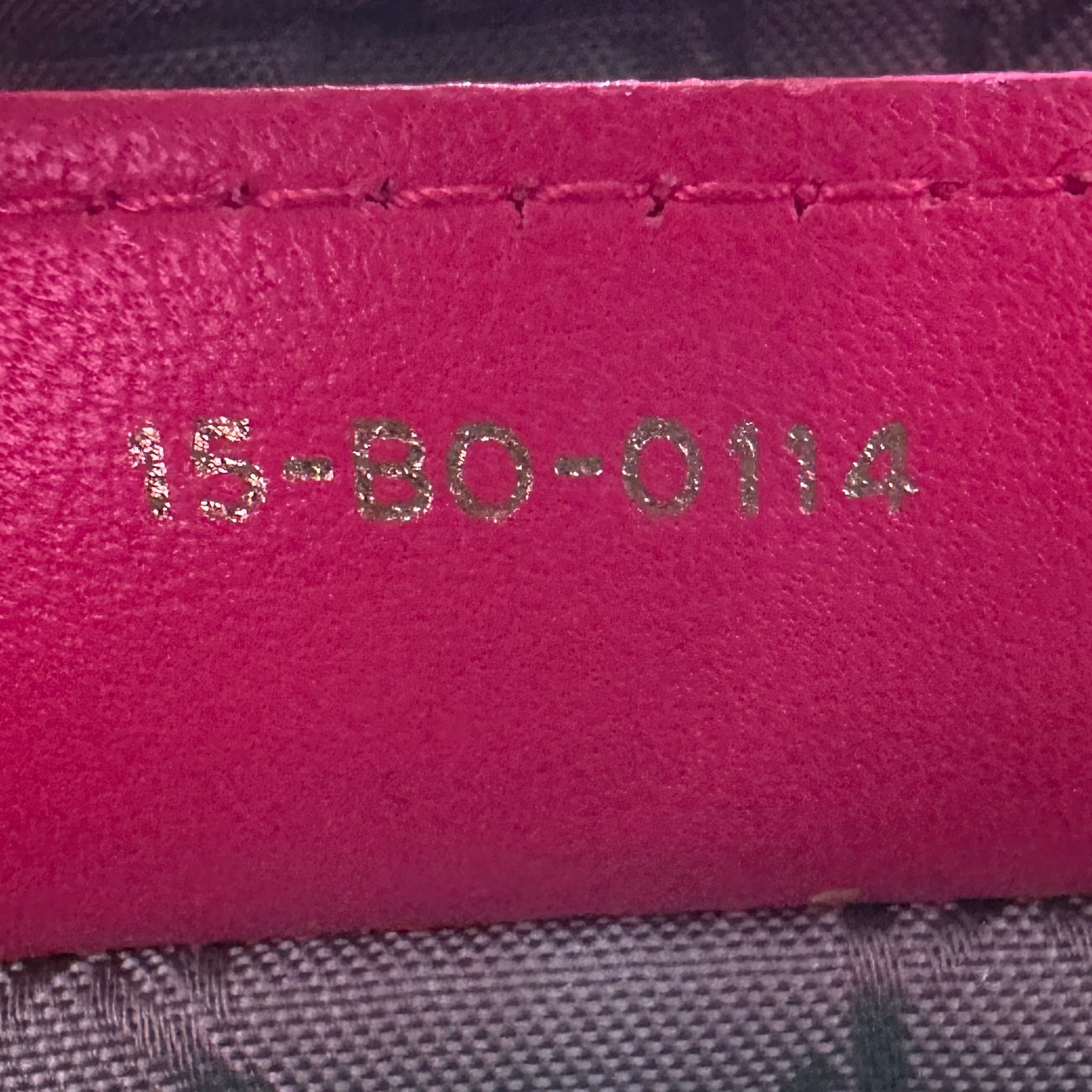 Lambskin Cannage Medium Lady Dior Fuchsia