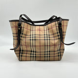 Burberry Canterbury Tote Haymarket Coated Canvas Small