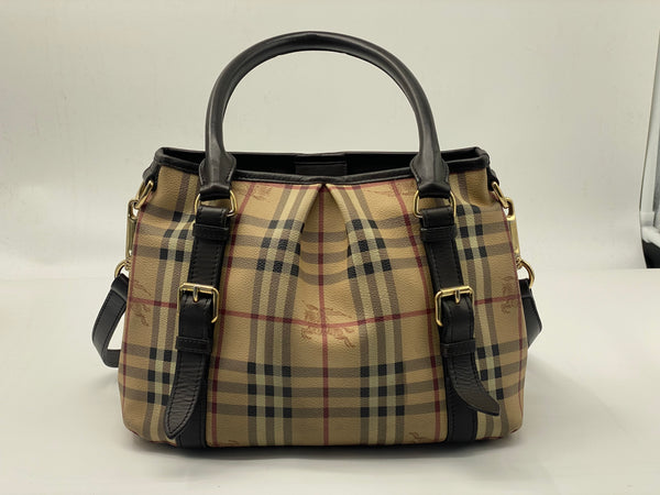 Burberry Northfield Large Haymarket Coated Canvas Convertible Tote