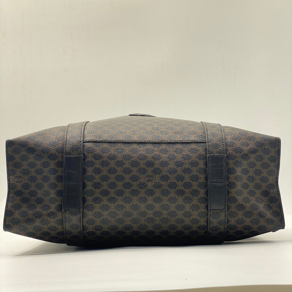 Celine Cabas With Buckle in Triomphe Canvas and Calfskin