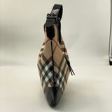 Burberry Brooke Hobo Nova Check Coated Canvas and Patent Large